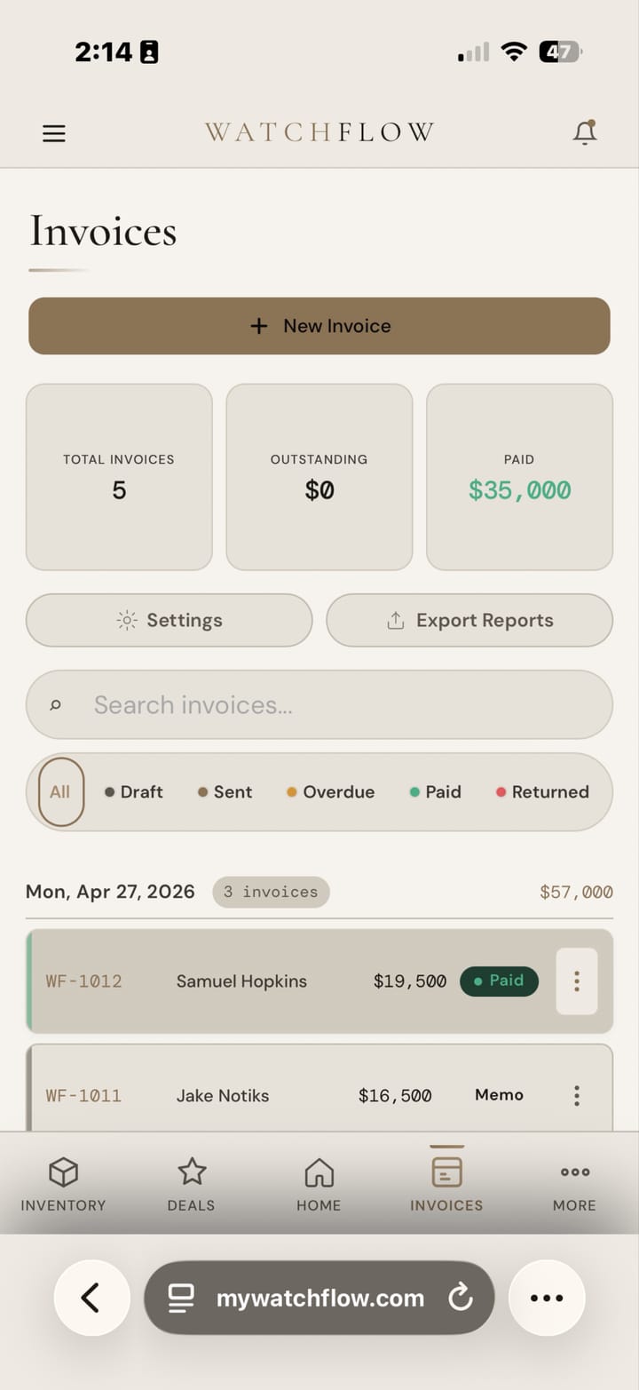 Invoice center